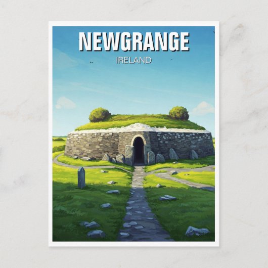 Newgrange Irland Reise Postkarte (Vorderseite)