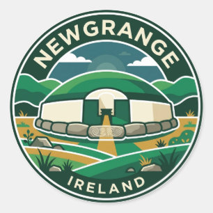 Newgrange Irland Runder Aufkleber