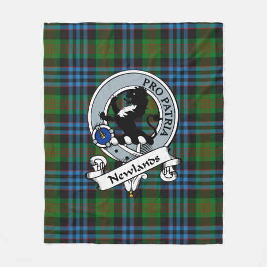 Newlands Clan Abzeichen Tartan Kariert Fleecedecke (Vorderseite)