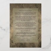 Newly Engaged Wedding Modern Grunge Romantic Photo Folieneinladung (Rückseite)