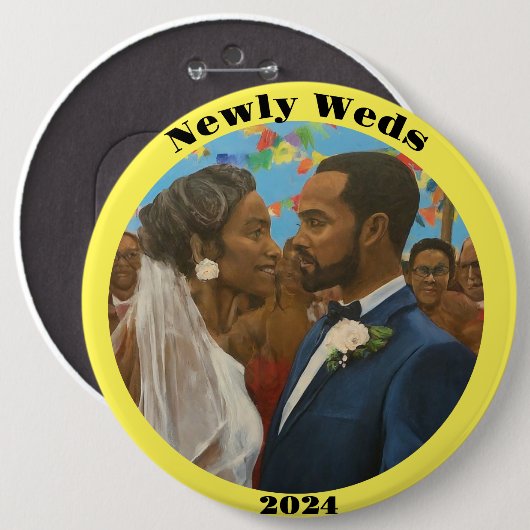 Newly Weds Button (Vorne & Hinten)