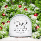 Newly weds first christmas married personalized schneekugeln (Weihnachten)