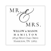 Newly Weds Return Address Wedding Stamp Gummistempel (Prägung)