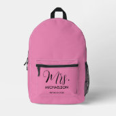 Newlylierte Typografie-Skript Bedruckter Rucksack (Vorderseite)
