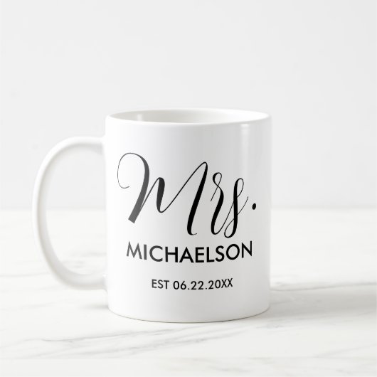 Newlylierte Typografie-Skript Kaffeetasse (Links)