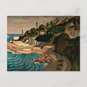 Newlyn, Blick Richtung Mousehole - Currie Kunst Postkarte