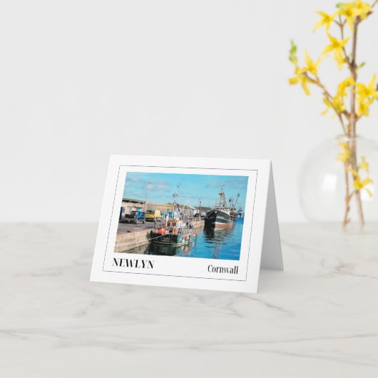 Newlyn, Cornwall Karte (Gelbe Blume)