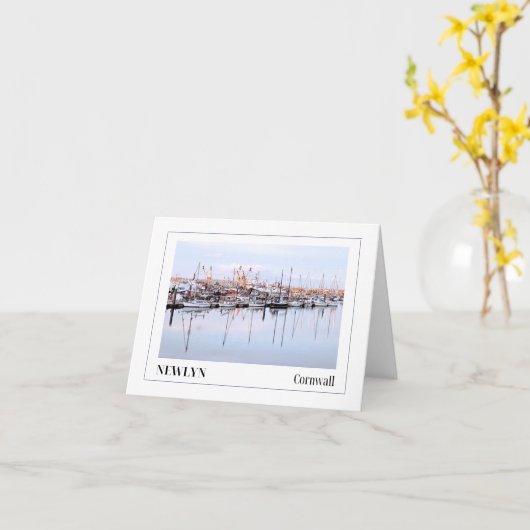 Newlyn Harbour, Cornwall Karte (Gelbe Blume)