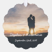 Newlywed Christmas Ornament Karte (Vorderseite)