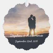 Newlywed Christmas Ornament Karte (Rückseite)