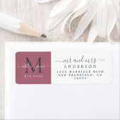 Newlywed Monogram Mr Mrs Return Address  (Insitu)