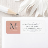 Newlywed Monogram Mr Mrs Return Address  (Insitu)