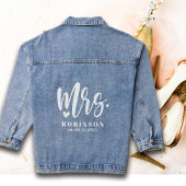 Newlywed Mrs. Wedding Bride Denim Jacket Jeansjacke