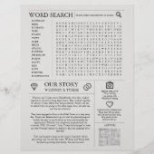 Newlywed Times Newspaper Wedding Program Flyer (Hinten)