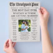 Newlywed Times Newspaper Wedding Program Flyer (Hand)