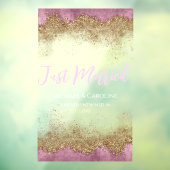 Newlyweds Car Pastel Lilac Rock Design Fensteraufkleber (Blatt 3)