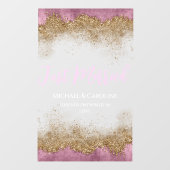 Newlyweds Car Pastel Lilac Rock Design Fensteraufkleber (Blatt)