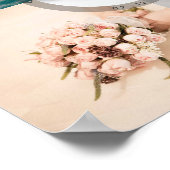 Newlyweds Couple Wedding Anniversary Foto Collage Poster (Ecke)