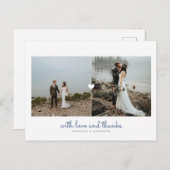 Newlyweds Diptych Vielen Dank Postcard Postkarte (Vorne/Hinten)