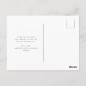 Newlyweds Diptych Vielen Dank Postcard Postkarte (Rückseite)