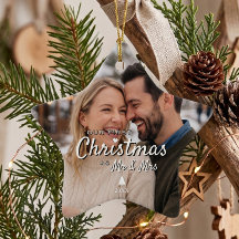 Newlyweds First Christmas Custom Heart Keepsake 