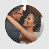 Newlyweds First Christmas Tartan | FOTO Ornament (Rückseite)