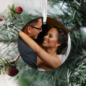 Newlyweds First Christmas Tartan | FOTO Ornament