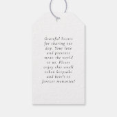 Newlyweds Foto Overlay Script Wedding Vielen Dank Geschenkanhänger (Rückseite)