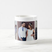 Newlyweds Hochzeitstag Foto Collage Tasse (Mittel)