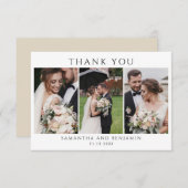 Newlyweds Hochzeitstag Fotos Vielen Dank Mitteilungskarte (Vorne/Hinten)