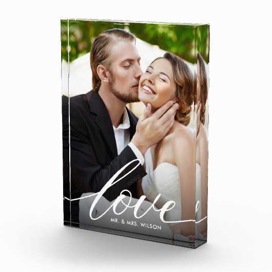 Newlyweds Liebe Script Foto (Rechts)