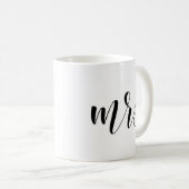 Newlyweds Mrs. Modern Calligraphy | Typografie-Tas Kaffeetasse (VorderseiteRechts)