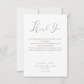 Newlyweds Thank You Guests Romantic Photo Wedding (Rückseite)