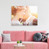 Newlyweds Wedding Custom Foto Liebe Skript Leinwanddruck (Insitu (Wohnzimmer))
