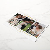 Newlyweds Wedding Foto Collage Vielen Dank Folieneinladung (Gedreht)