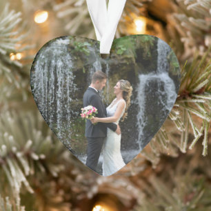 Newlyweds Wedding Foto Ornament