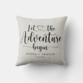 Newlyweds Wedding Keepake Kissen (Rückseite)