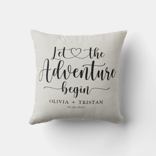 Newlyweds Wedding Keepake Kissen (Rückseite)