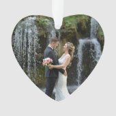 Newlyweds Wedding Photo Ornament (Vorderseite)