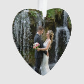 Newlyweds Wedding Photo Ornament (Vorderseite)