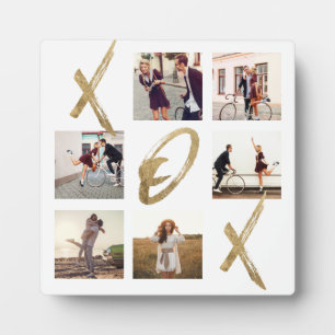 Newlyweds X O X Hugs & Kisses Foto Grid Collage Fotoplatte