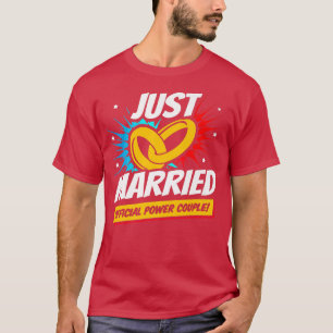 NewlywedsWedding HoneymoonBride GroomJust Married T-Shirt