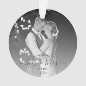 Newlywings First Christmas Simple Foto Ornament (Vorderseite)