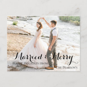 Newlyy First Christmas Postcard Ankündigungspostkarte