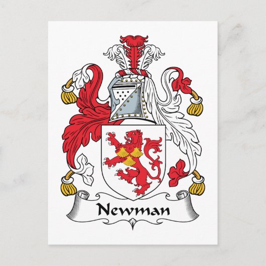 Newman Familienwappen Postkarte (Vorderseite)