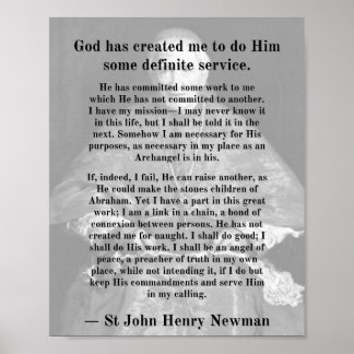 Newman Purpose Print Poster