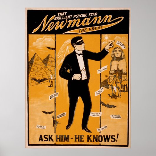 NEWMANN Magician Illusionist VAUDEVILLE Poster (Vorne)