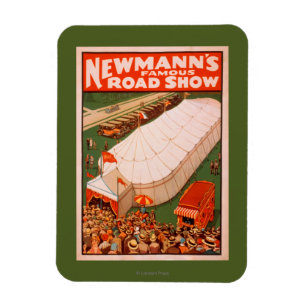 Newmanns berühmtes Magie-Straßenzelt-Showplakat Magnet