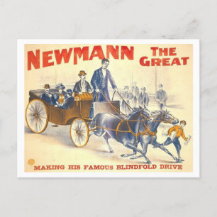 Newmanns Großes Blindfaltspinsel-Poster Postkarte