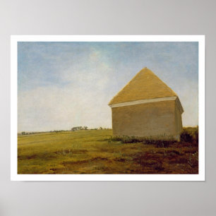 Newmarket-Heide, mit einem Reibung-Unten Haus, Poster